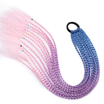 China Wholesale High Temperature Synthetic Fiber Mixed Braid Hair, Braiding Hair Pins Little Girl Hair Braid Accessories for sale