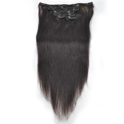 China Cheap 100% Raw Indian Remy Natural Clip In Hair Bundle Hair Bundle Wave Hair Silky Straight Hair Extension for sale