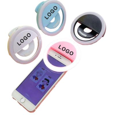 China Photogrphy NeonGlo Led Ring Light Clip Phone Mobile Portable Security Selfie Live Fill-In Light for sale