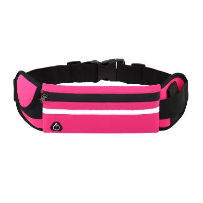 China Outdoor Sport Travel Increasing Camping Neoprene Waterproof Fitness Elastic Running Belt Sports Waist Bag With Bottle Holder for sale