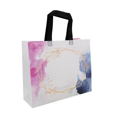 China Large portable reusable custom shopping bag, fabric packaging with digital printing, possibility of private label for sale