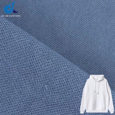 China Viable Breathable Hoodies Sweatshirt Fabric Plain Dyed 82% Custom 18%Modal Cotton Knitted Thick Cotton Fabric French Terry Fabric for sale