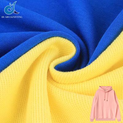 China High Quality Durable Heavy Duty 340gsm Terry Custom Fabric Knit 85%cotton 15%polyester Plain Dyed Chunky Cotton Fabric For Hoodies for sale