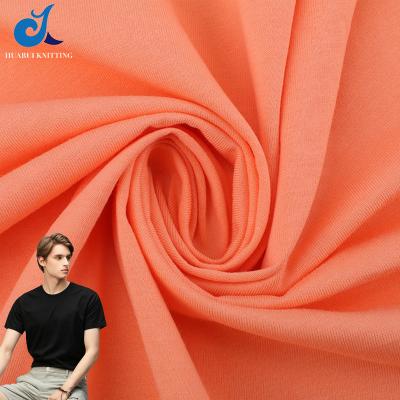 China Breathable High Quality Custom Double Yarn Thick 40S 210gsm Cotton Fabric For T-shirt Tank Top Knitting Plain 100% Cotton Fabric for sale