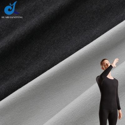 China Cotton Double Side Acrylic Spandex Rayon Tape Stretch 40S Customization Brushed Thermal Underwear Fabric for sale