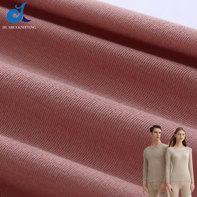 China Hot Selling Customized Acrylic Spandex Rib Knitting Modal Fabric Viable With Single Side Swept Wear Thermal Fabric for sale