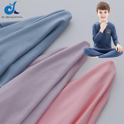 China Double Side Sanding Acrylic Modal Fabric Single Side Skin-Friendly Faced 40S Air Layer Child Double Sided Elastic Fabrics For Thermal Underwear for sale