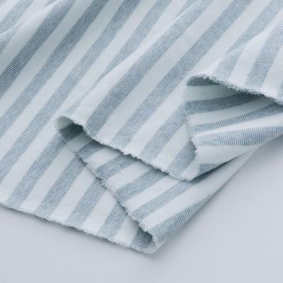 China Custom Soft Stretch China 170cm Knitted Double Sided Striped Underwear Kid Apparel Yarn Dyed Thermal Cotton Fabric for sale