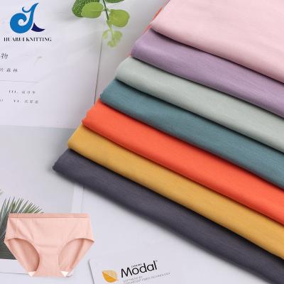 China High Quality Anti Pill 50S Light And Breathable Knitted Modal Elastane Fabric 91% 9% Single Tank Top Modal Spandex For Underwear Loungewear for sale