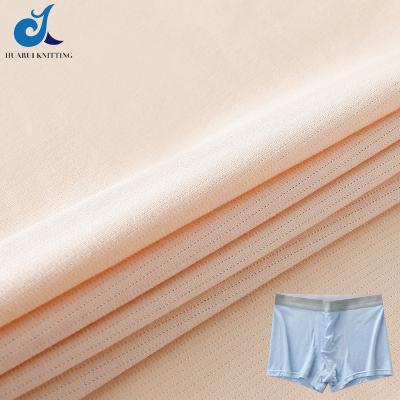 China Viable Custom 50S Plain Dyed Knitted Mesh Fabric Dye Resistant Eco Friendly Cotton For Men Underwear for sale