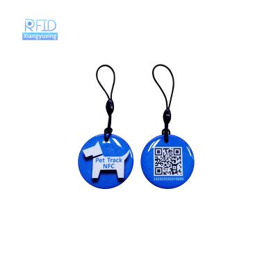 China Custom Anti-lost Waterproof/Waterproof Logo Pet Tag Rfid NFC Dog Collar Pet Epoxy Tag for sale