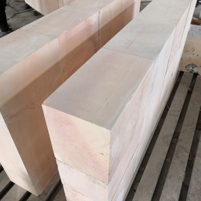 China Zircon Corundum Refractory Brick Raw Crystal Glass Block Azs Brick for Glass Industry for sale