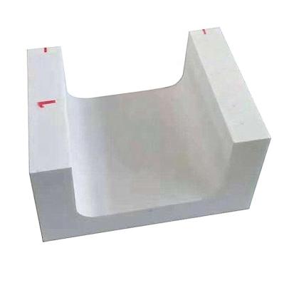 China 2% Apparent Porosity Alpha Beta Blocks for Glass Kiln Lip Brick and Channel Block for sale