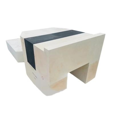 China Refractoriness °C 1770 °C High Temperature Corundum Brick for Glass Furnace Throat for sale