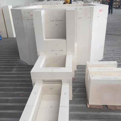 China 0.002% CrO Content High Temperature Resistant AZS Brick For Glass Kiln Free Sample Included for sale