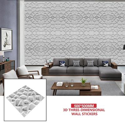 China Modern Wallpaper Indoor PVC Relief Cavity For Generation Panels Decor 3d Wall Panel Wallpapers/Wholesale Home Wall Covering for sale