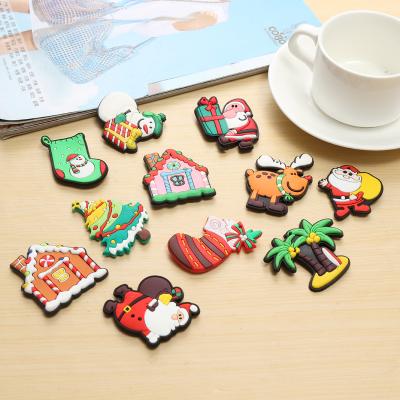 China Animal Home Decor Fridge Magnets Souvenir PVC Series Cartoon Christmas Stickers Kids Gift for sale