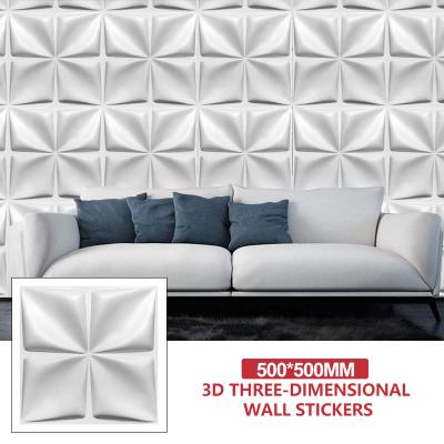 China Home Decorative Interior Wall Panel 50*50CM Modern Waterproof Fireproof 3d Wallpaper For Walls For Living Room Bedroom Background for sale