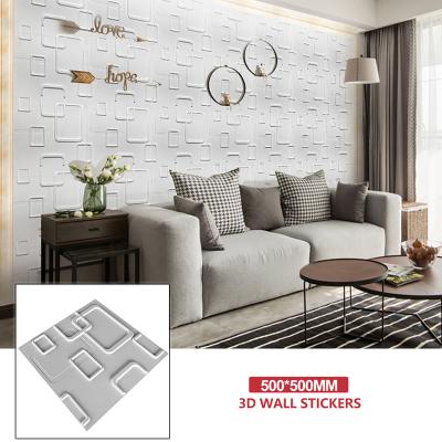 China Modern simple design pvc 3d wall panel home interior three-dimensional panel european decoration wallpaper for walls for background for sale