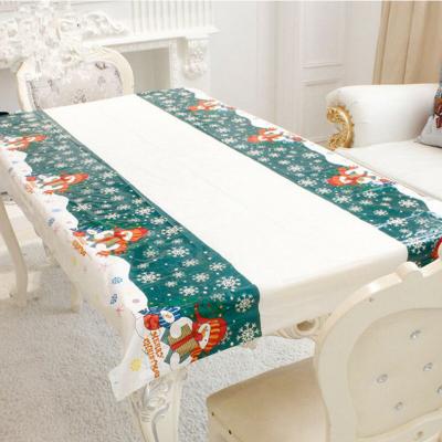 China Party Waterproof Disposable Table Cloth Christmas Holiday Decorative Table Cover for sale