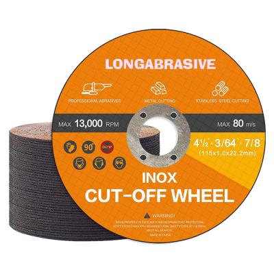 China Cutting 4 1/2 inch thin cut off wheels, cutting wheels on angle grinder for metal and stainless steel cutting, 4.5