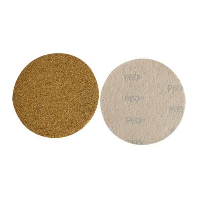 China Grinding Yellow Putty Sandpaper Disc With Loop And Hook Sandpaper Disc For Car Polishing for sale