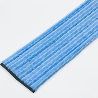 China Sustainable High Quality Blue Warp Knitting 360 Microfiber Magic Floor Mop Flat Head for sale