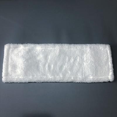 China New Coral Velvet Hospital Pocket Mop Head Viable White Floor Spray Mop Pad Cleaning Replacement for sale