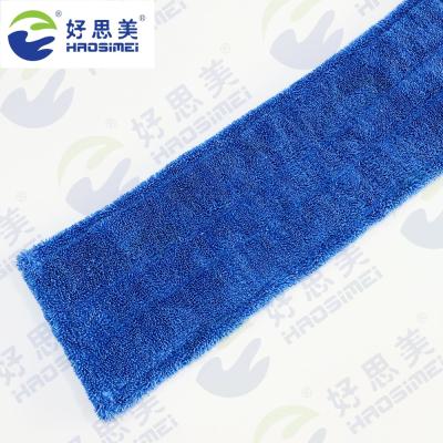 China New Design Viable Blue Microfiber 360 Weft Knitting Floor Cleaning Flat Pocket Mop Head Pad Refill for sale