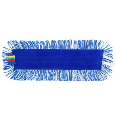 China Sustainable Commercial High Quality Blue Industrial Floor Polyester Cleaning Broom for sale