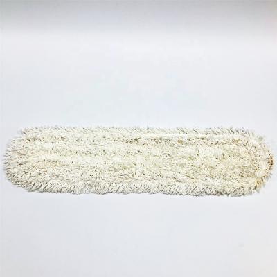 China Sustainable Flat White Polyester Cloth Replaceable Pocket Mop Cleaning Head for sale