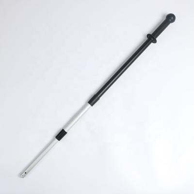 China Durable Black Plastic Handle Telescopic Aluminum Pole Cleaning Broom 150cm or 180cm for sale