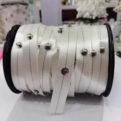 China Strip 100% Polyester Popular Curtain Header Accessory Tape For Ripple Pleat Curtain Button Runner for sale