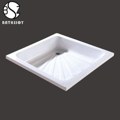 China Smooth square shower tray, integrated shower tray for sale