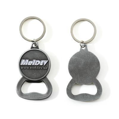 China Viable factory 3d metal bottle opener custom zinc alloy keychains cut beer opener keyrings for sale