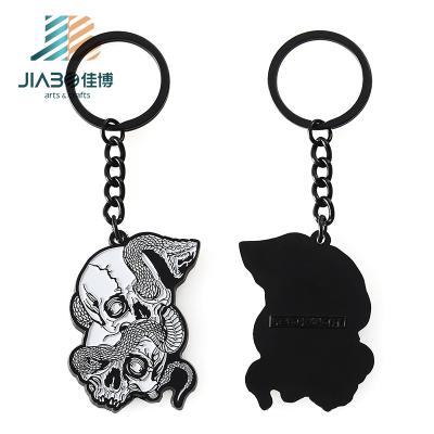 China Black Customizable Keychains Custom Metal Keyholder Snake Logos Animal Keychain Cartoons for sale