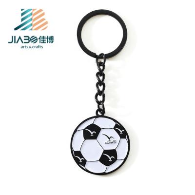 China Jiabo Zinc Alloy Football Team Keychain Logo Custom Metal Football Shaped Key Chain for sale