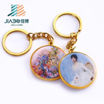 China Fashion gold photo metal resin girly bag keychains photo key chain customize for sale