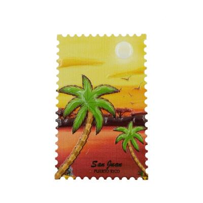 China UV Printing Europe San Juan Beach Style Polyresin Fridge Souvenir Magnet for sale