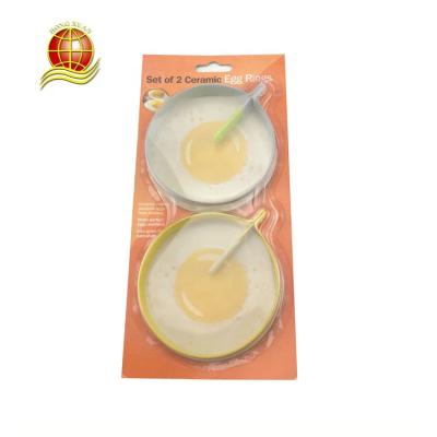 China Ring Egg Mold With Non-Stick Coating of 2 Round Shaped Viable Egg Packs for sale