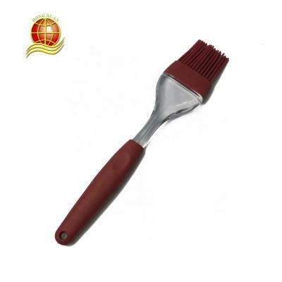 China Durable Premium Quality Food Grade Handle Plastic Heat Resistant Silicone Basting Pastry Brush Oil Brush for sale