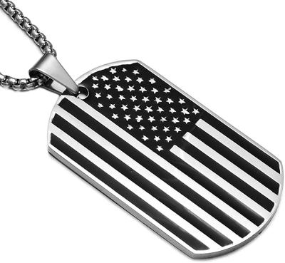 China Patriotic Stainless Steel America Map Necklace USA Flag Pendant Necklace Fashion Jewelry Gift For Girls Women for sale