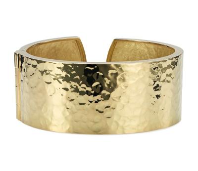 China Vintage Personality Gold Plated Stainless Steel Fashion Hand Hammered Jewelry Hammered Bangle Bracelet for sale