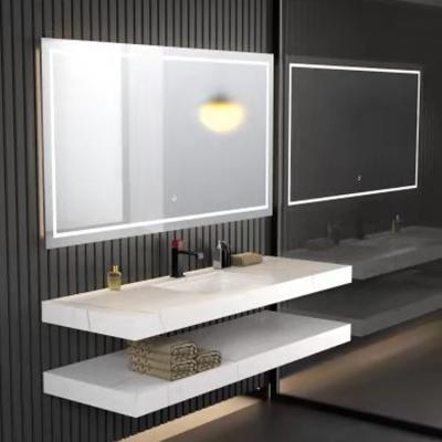 China Bright High Quality Modern Anti Fog 72inch Touch Switch Induction Led Bathroom Mirror for sale