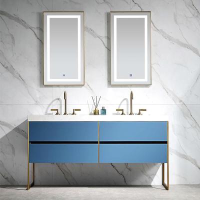 China Environmental Friendly Wholesale Washroom Waterproof Classic Modern Bathroom Cabinet Set With Mirror for sale