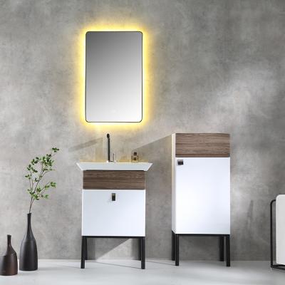 China Environmental Friendly Modern High Quality Bathroom Led Cabinet Vanity Sink Mirror Cabinet Bathroom Led Cabinet for sale