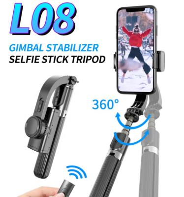 China Fold Biucam L08 Gimbal Stabilizer Tripod Selfie Stick For Outdoor Smartphone Party Photo for sale