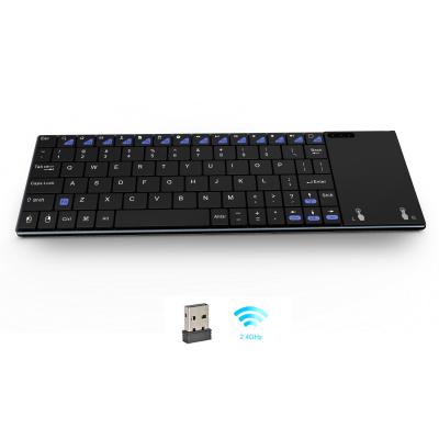 China Plug and Play Original Rii Wireless Keyboard with Touchpad French English Spanish Russian Version for PC Smart IPTV Android TV Box for sale