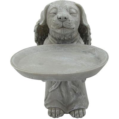 China Loving Dog Angel Outdoor Garden Pet Worlwide FREE SAMPLE Customization High Quality Cozy Time Memory Collection Resin Statue for sale