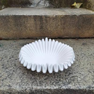 China Worldwide FREE SAMPLE Flower Design Dish Wholesale Price Coral White Customization for sale